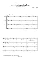 AVE MARIA, GRATIA PLENA per coro misto a cappella (SATB) [Digitale]